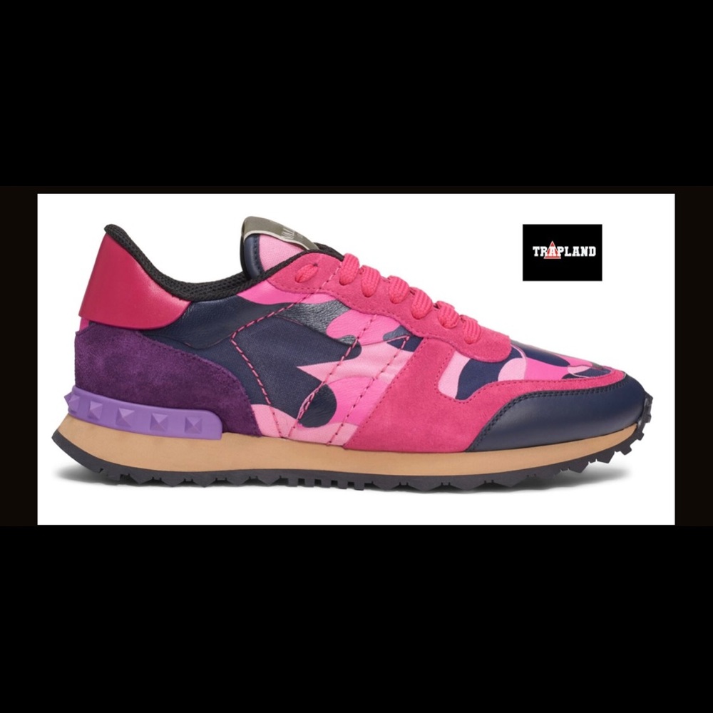 VALENTINO GARAVANI PINK CAMO SNEAKER